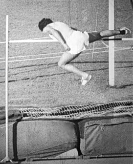 photo of Jesus Dapena high jumping